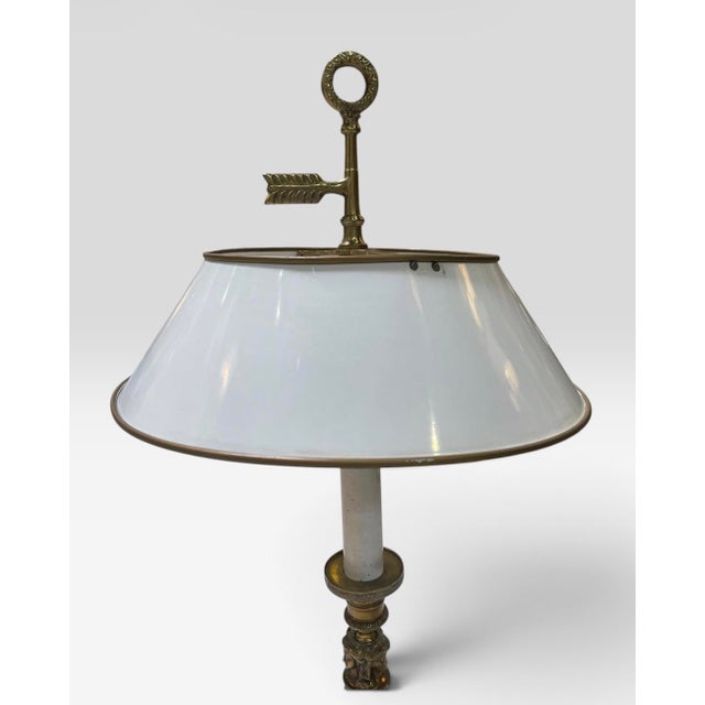 1950s French Empire Style Bouillotte Table Lamp For Sale - Image 4 of 6