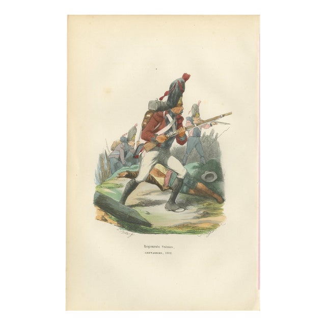 After Horace Vernet, Napoleonic Swiss Grenadier, 1843, Paper For Sale
