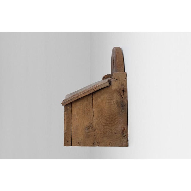 Antique French Oak Wall Salt Box, France, 1850 For Sale - Image 5 of 14
