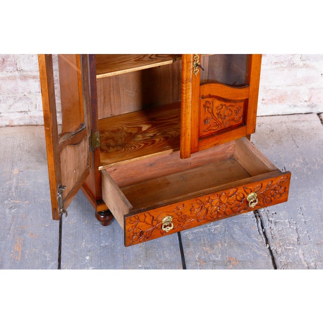 Small Empire Cabinet in Spruce and Cherry, 1870s For Sale - Image 5 of 16