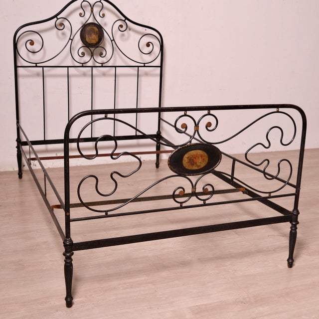 Vintage Wrought Iron Bed, Italy, 19th Century For Sale - Image 3 of 18