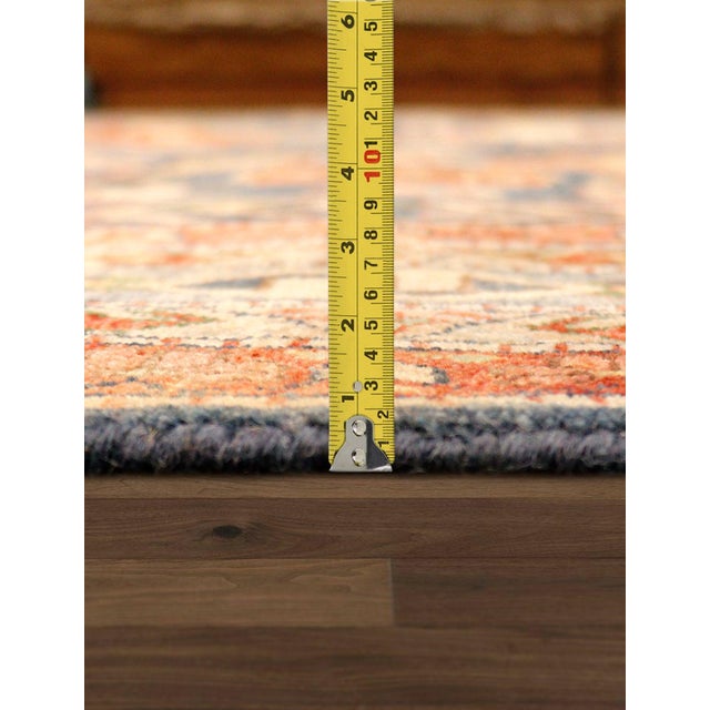 Pasargad Home Bibikabad Navy Wool Area Rug, 8'11'' X 12' 2'' For Sale In New York - Image 6 of 7