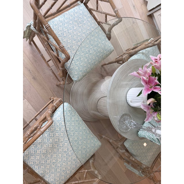 Transitional China Seas Quadrille Puccini Fabric 2 Yards For Sale - Image 3 of 3