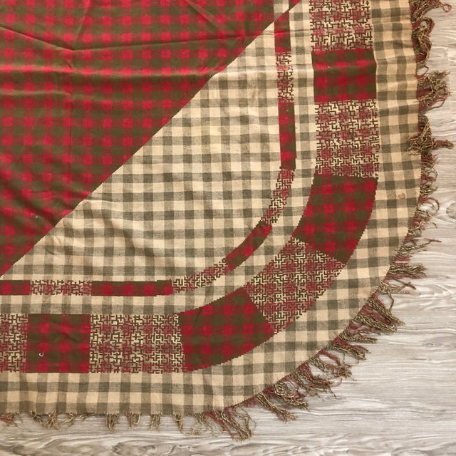 Antique Scottish Wool Throw For Sale - Image 4 of 12