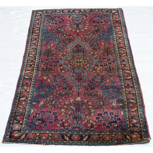 Antique Sarouk Rug 2'2'' x 4'1'' For Sale - Image 10 of 11