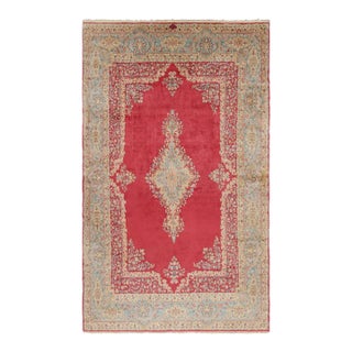 Antique Persian Kerman Rug, With Red Open Field and Medallion, From Rug & Kilim For Sale