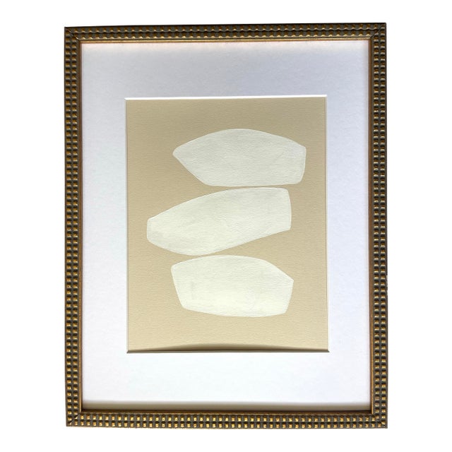 2026 "Profondamente" Abstract Minimalist Painting on Paper by Artist r.k. Red For Sale