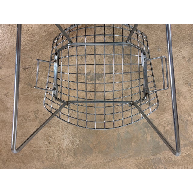 Bertoia Side Chair in Chrome by Harry Bertoia for Knoll International, 1980s For Sale - Image 12 of 14