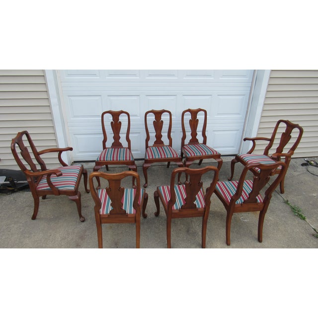 Item: Henkel Harris Chairs Details: Signed Henkel Harris Great Designer Look/Quality Piece Cherry Queen Anne Beautiful...