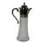 1960s Italian Silver Plate and Glass Claret Pitcher With Lid For Sale
