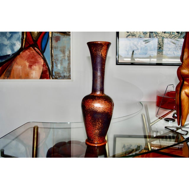 Rare Accolay France sequined vase, 1960, in good condition, signed This piece has an attribution mark, I am sure that it...