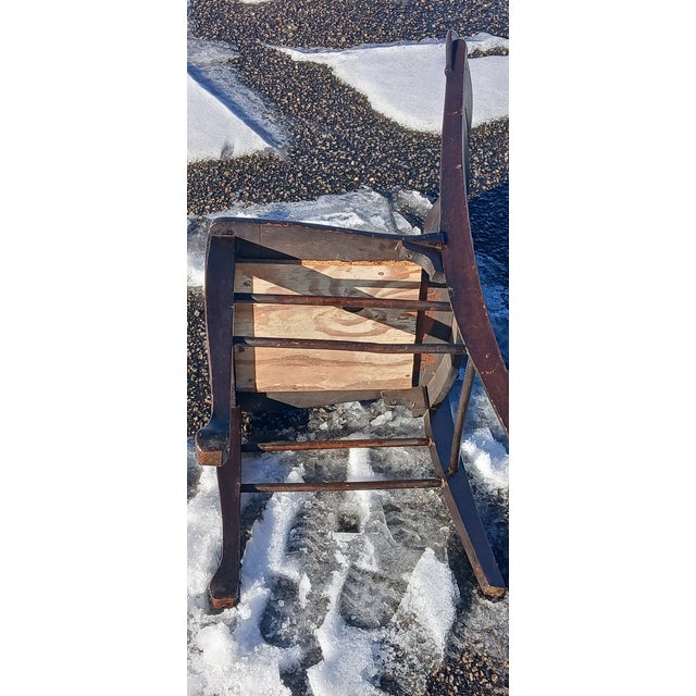 Antique 19th Century American Empire Flame Mahogany Chair For Sale - Image 9 of 11