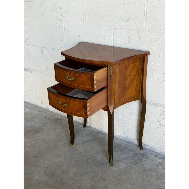 1960s Rosewood and Teak 2-Drawer Entry Table With Cabriole Legs Denmark Mid-Century Modern 1960s For Sale - Image 5 of 9