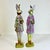 Vintage Boho Chic Shabby Chic Foil Wrapped Plaster Tall Rabbits - A Pair - Easter For Sale - Image 13 of 14
