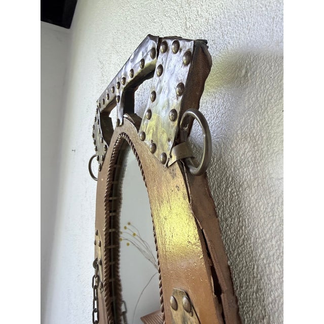 Brutalist Handcrafted Horse Mirror, 1950s For Sale - Image 10 of 18