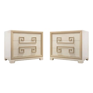 Vintage Kittinger Greek Key Mandarin Chests, C1940's, Pair Of For Sale