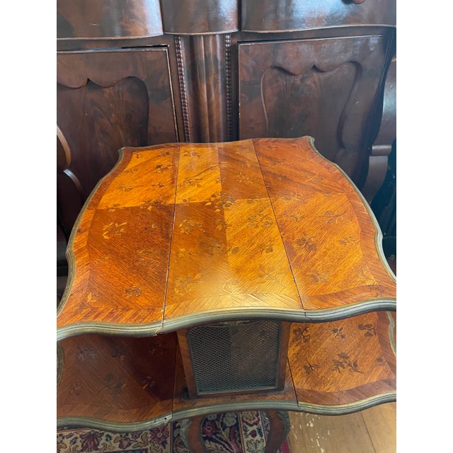 Wood Early 19th Century Two Tier French Louis XV Dessert And/Or Tea Table Ormolu Occasional or End Table For Sale - Image 7 of 12