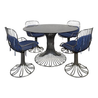 Vintage Table and Chairs by Gastone Rinaldi, 1950s, Set of 5 For Sale