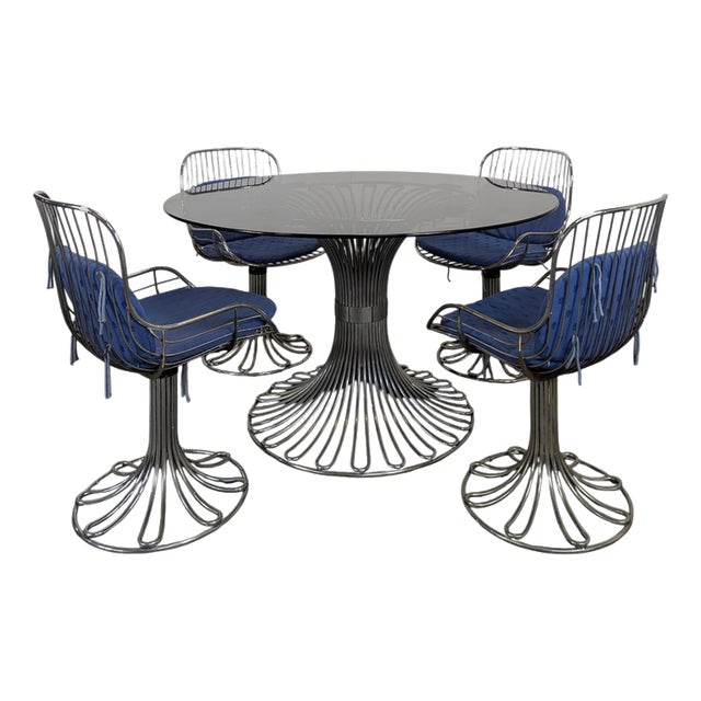 Vintage Table and Chairs by Gastone Rinaldi, 1950s, Set of 5 For Sale