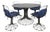 Vintage Table and Chairs by Gastone Rinaldi, 1950s, Set of 5 For Sale