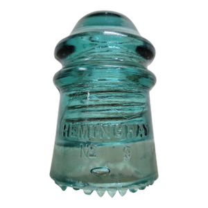 Vintage Hemingray No. 9 Aqua Glass Insulator