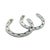 1990s Pair of John Hardy Estate Dot Flat Hoop Earrings 1.95" Sterling Silver For Sale - Image 4 of 7