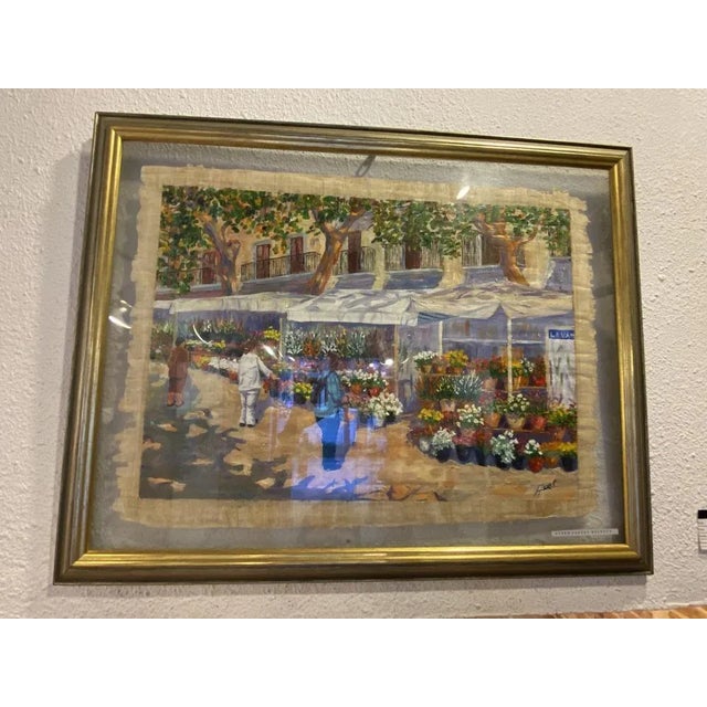 Avel, Rambla de Barcelona (Sobre Papiro), 2023, Oil on Canvas, Framed For Sale - Image 6 of 6