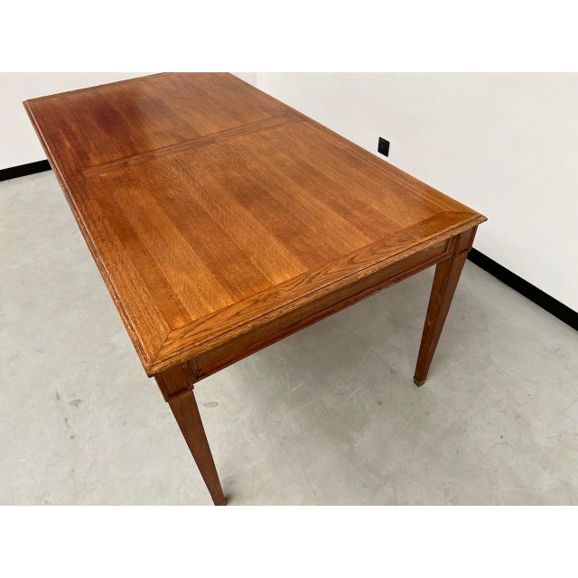 Brown Small Oak Farm Table, 1950s For Sale - Image 8 of 18