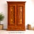 Wood Antique 1870s Eastlake Victorian Knockdown | Walnut W/ Burl | Wardrobe Armoire | With Key For Sale - Image 7 of 16