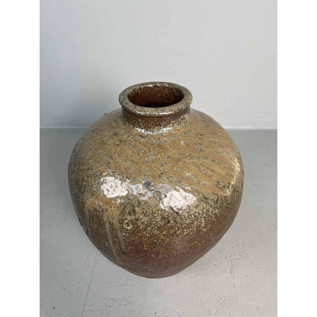 Japanese Tea Leaf Jar in Brown Ceramic For Sale - Image 6 of 17