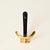 Mid-Century Brass and Coral Red and Black Enamel Coat Hooks, Italy, 1950s, Set of 4 For Sale - Image 11 of 14