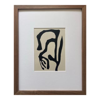2026 "Racconto" Abstract Botanical Painting on Cotton Paper by Artist r.k. Red For Sale