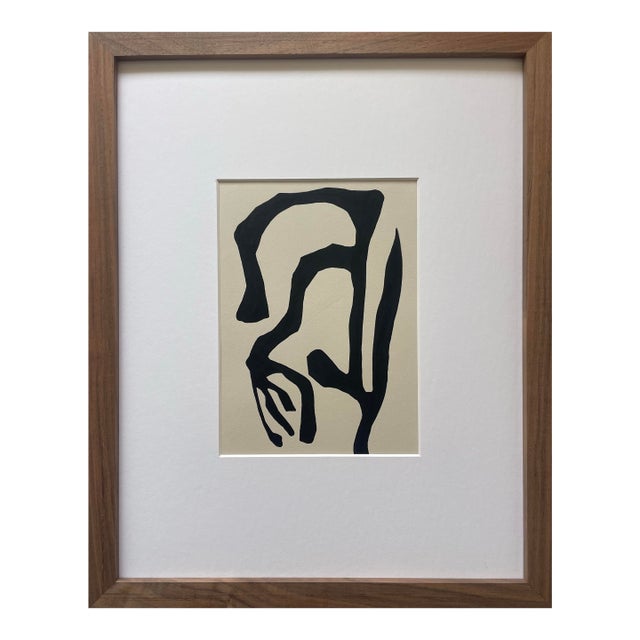 2026 "Racconto" Abstract Botanical Painting on Cotton Paper by Artist r.k. Red For Sale