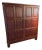 Antique Chinese Temple Cabinet in Solid Teak, Oversized Two-Door Knock-Down Armoires For Sale