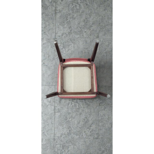 Pink Upholstered Rosewood Armchair, 1950s For Sale - Image 8 of 10