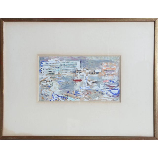 French Alexandre Sacha Garbell, Marseille, Gouache For Sale - Image 3 of 3