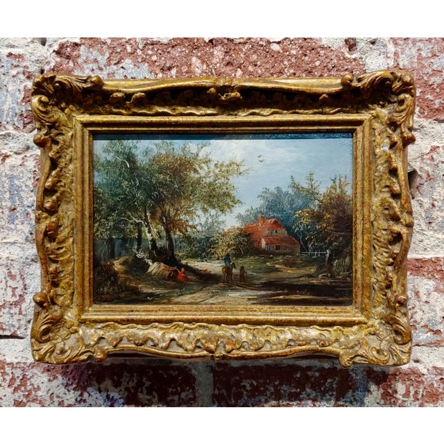 Brown Joseph Thors - Country Side Cottage - 19th Century Oil Painting For Sale - Image 8 of 8