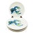 Vintage Fitz & Floyd Cape Coral Home Blue Lobster Salad Plates- Set of 4 For Sale