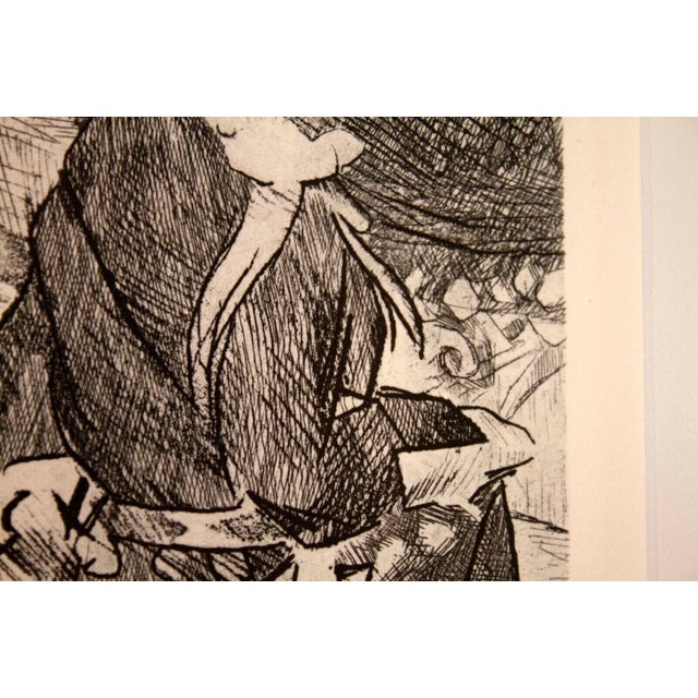 Vintage Fete Champetre Etching on Paper Caricature Portrait F by Jacques Villon For Sale - Image 10 of 12