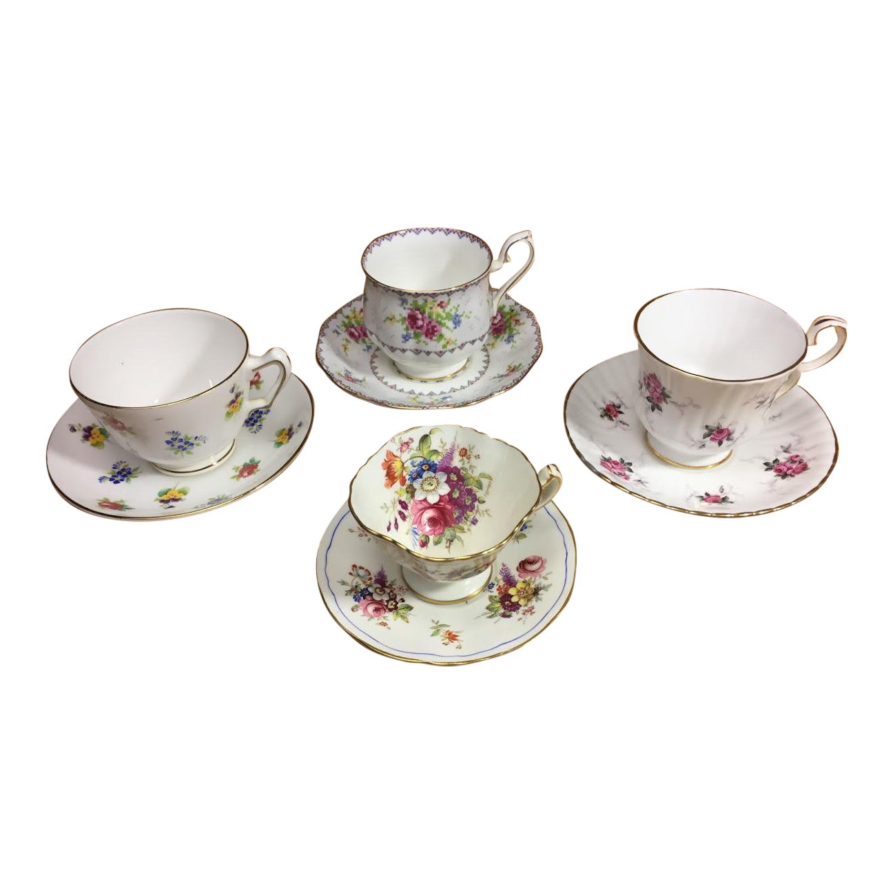 English Bone China Teacups 8 Piece Set Chairish
