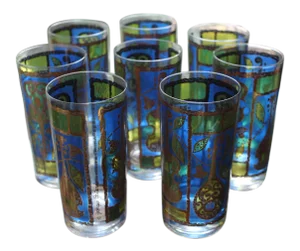 Set of 4 Georges Briard Vintage Highball Glasses