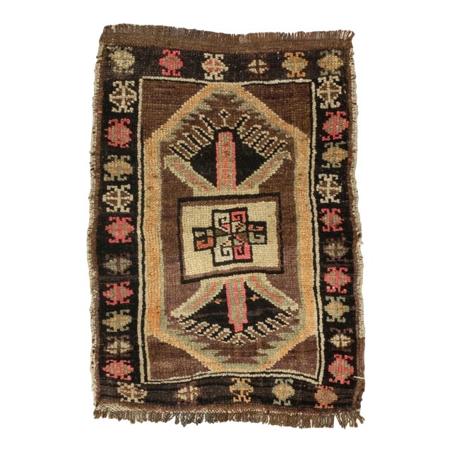 Vintage Mini Turkish Kars Rug For Sale