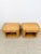 Wood Mid 20th Century Pair of Blonde Ribbed Pencil Reed Rattan Nightstands Coastal Hollywood Regency For Sale - Image 7 of 11