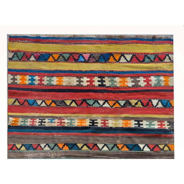 Textile Early 20th Century Shahsevan Kilim Runner For Sale - Image 7 of 13