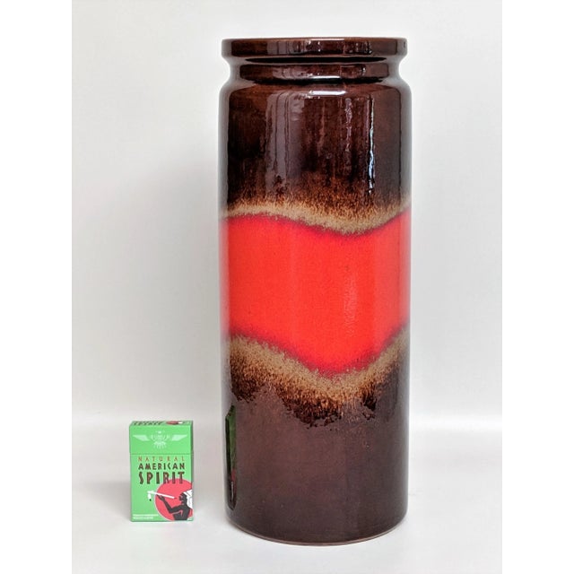 Mid-Century Modern Scheurich Keramik West German Ceramic Vase For Sale - Image 3 of 11