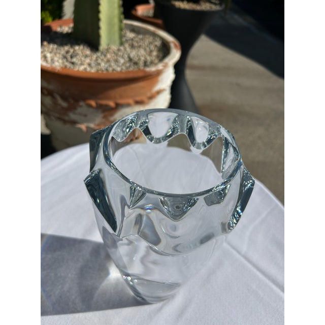 Vintage Orrefors “Bogaska” Crystal Vase For Sale - Image 9 of 13
