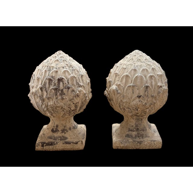 Add timeless architectural elegance to your home with this stunning pair of artichoke finials. These beautiful terracotta...