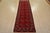 Tribal Turkmen Runner 3’3” X 9’6” Red Wool Vintage Tribal Hand-Knotted Oriental Rug For Sale - Image 3 of 12