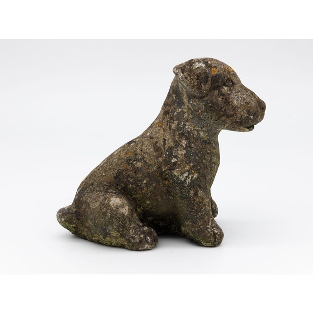 Reconsitituted Stone Puppy or Dog Garden Ornament, England Mid 20th C. For Sale In New York - Image 6 of 8