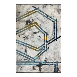 Modern Abstract Expressionist Original Artwork Chev For Sale